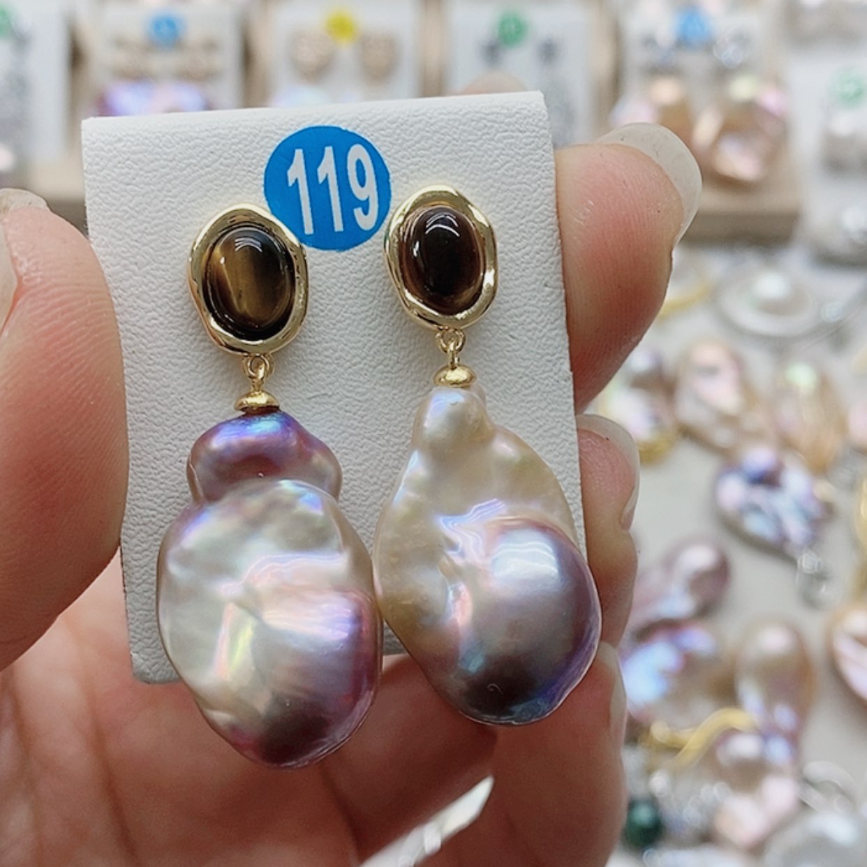 【闪购商品】淡水珍珠耳饰银S925镶嵌