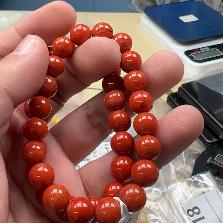 吊坠白玉菩提红色5527