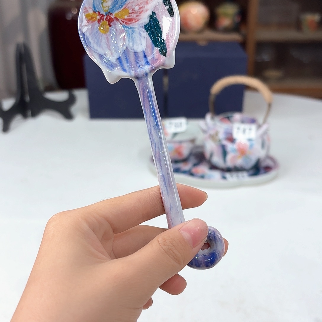 景德镇手绘高温釉下彩陶瓷茶具