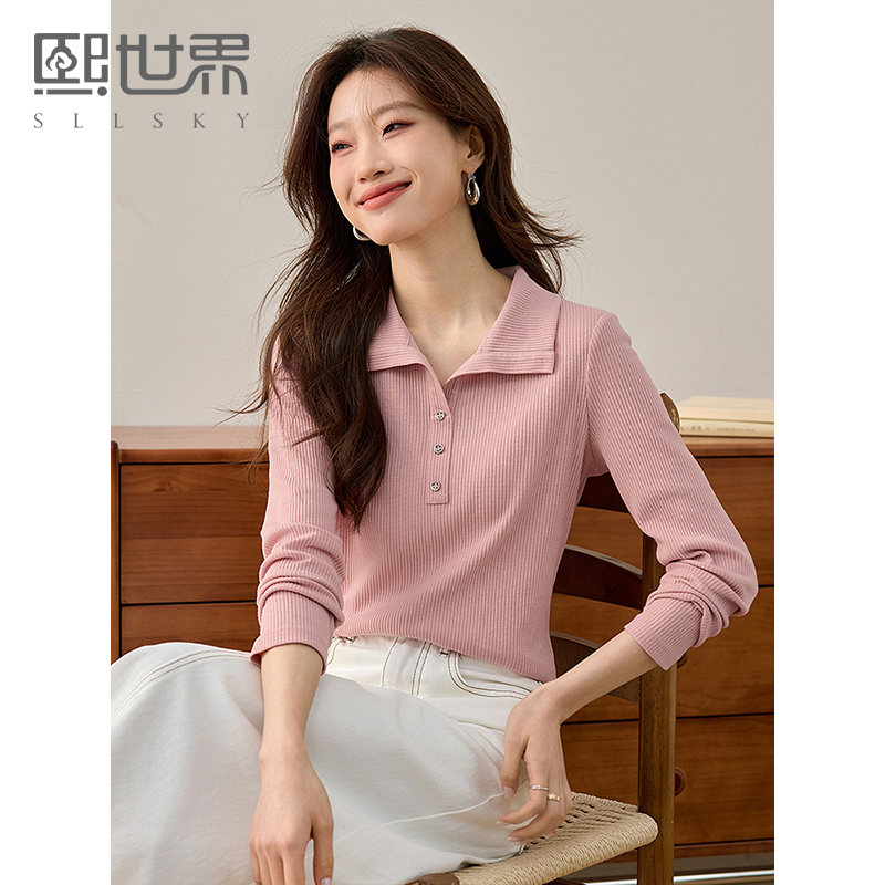 1B1LT019熙世界通勤淑女风格常规女装T恤