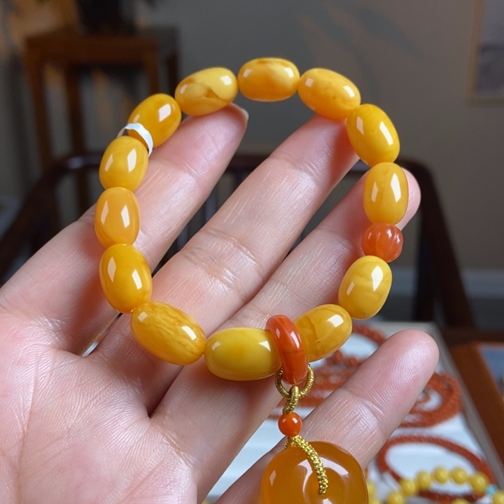 琥珀手链未镶嵌蜜蜡手串9