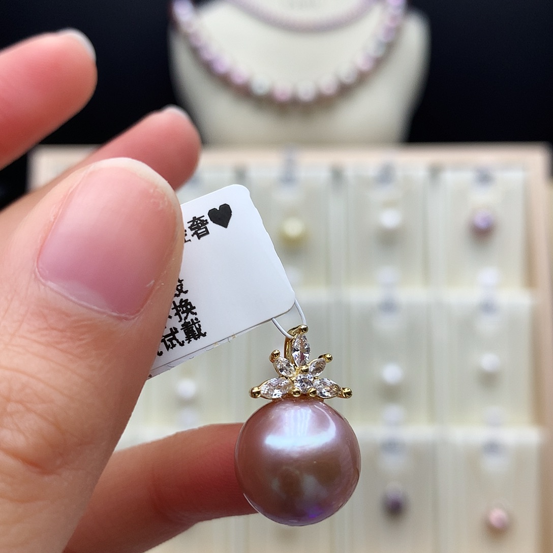 合金淡水珍珠颈饰