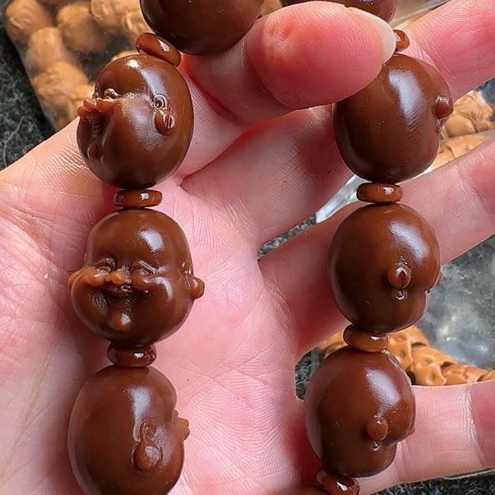 橄榄核吊坠橄榄开心笑佛