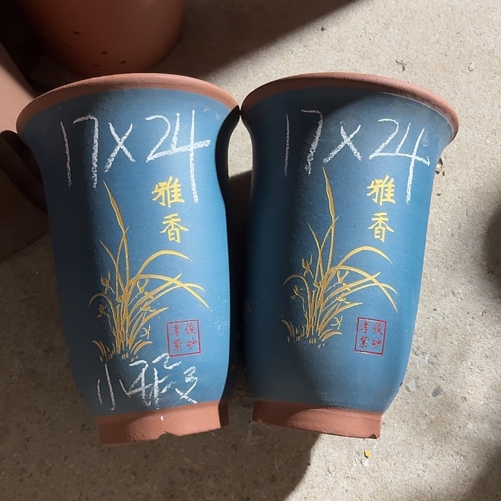 花盆紫砂宜兴紫砂花盆源头2只