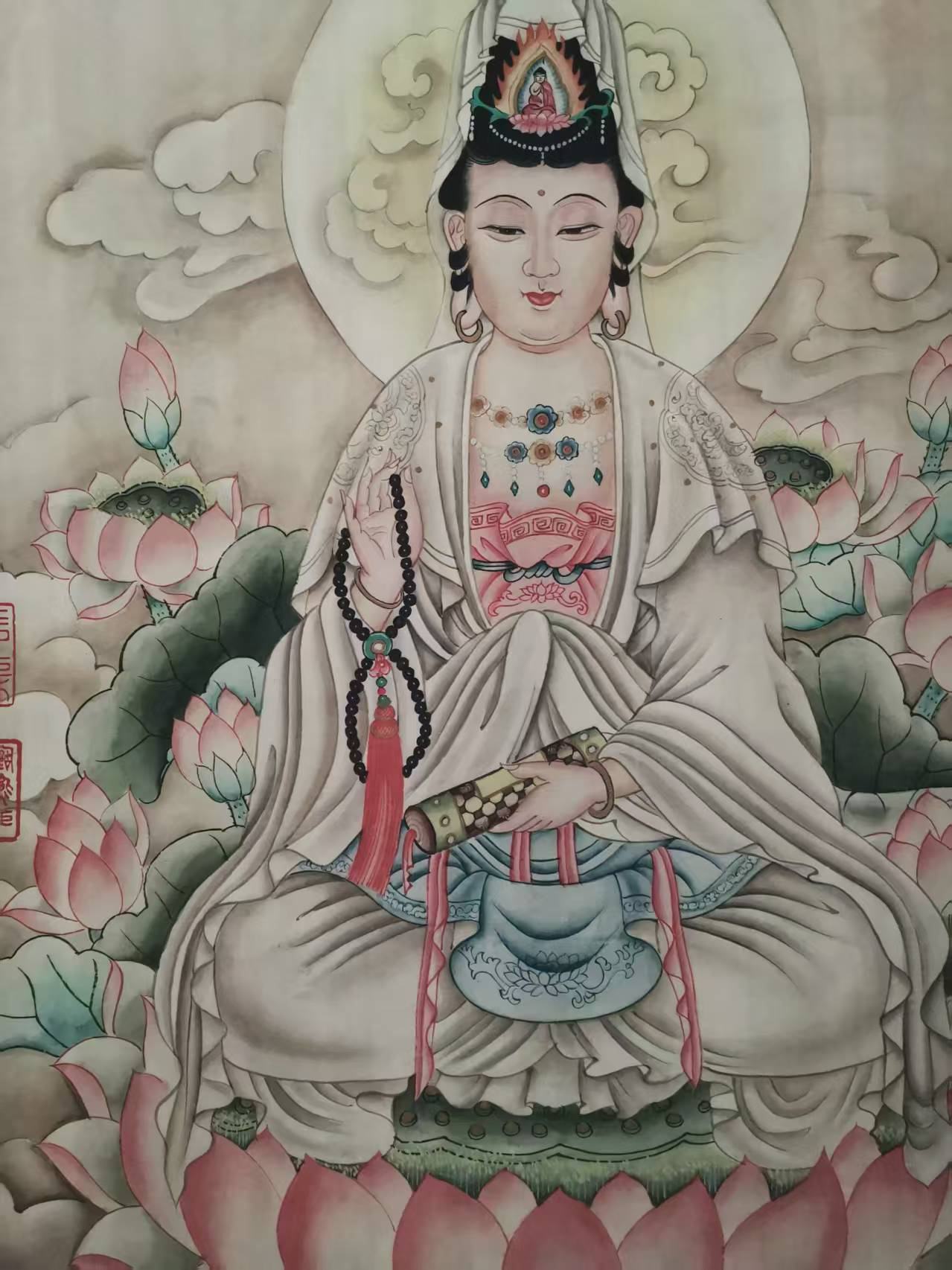 刺绣-中堂观音图