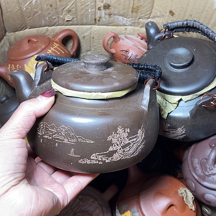 手工制作宜兴紫砂茶壶