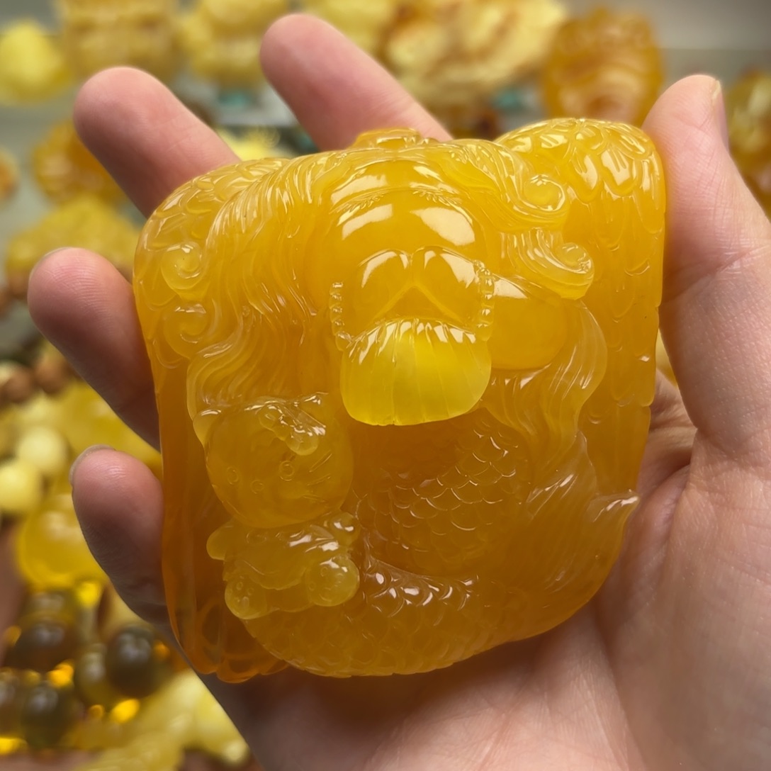 裸石蜜蜡未镶嵌蜜蜡吊坠打孔不退不换