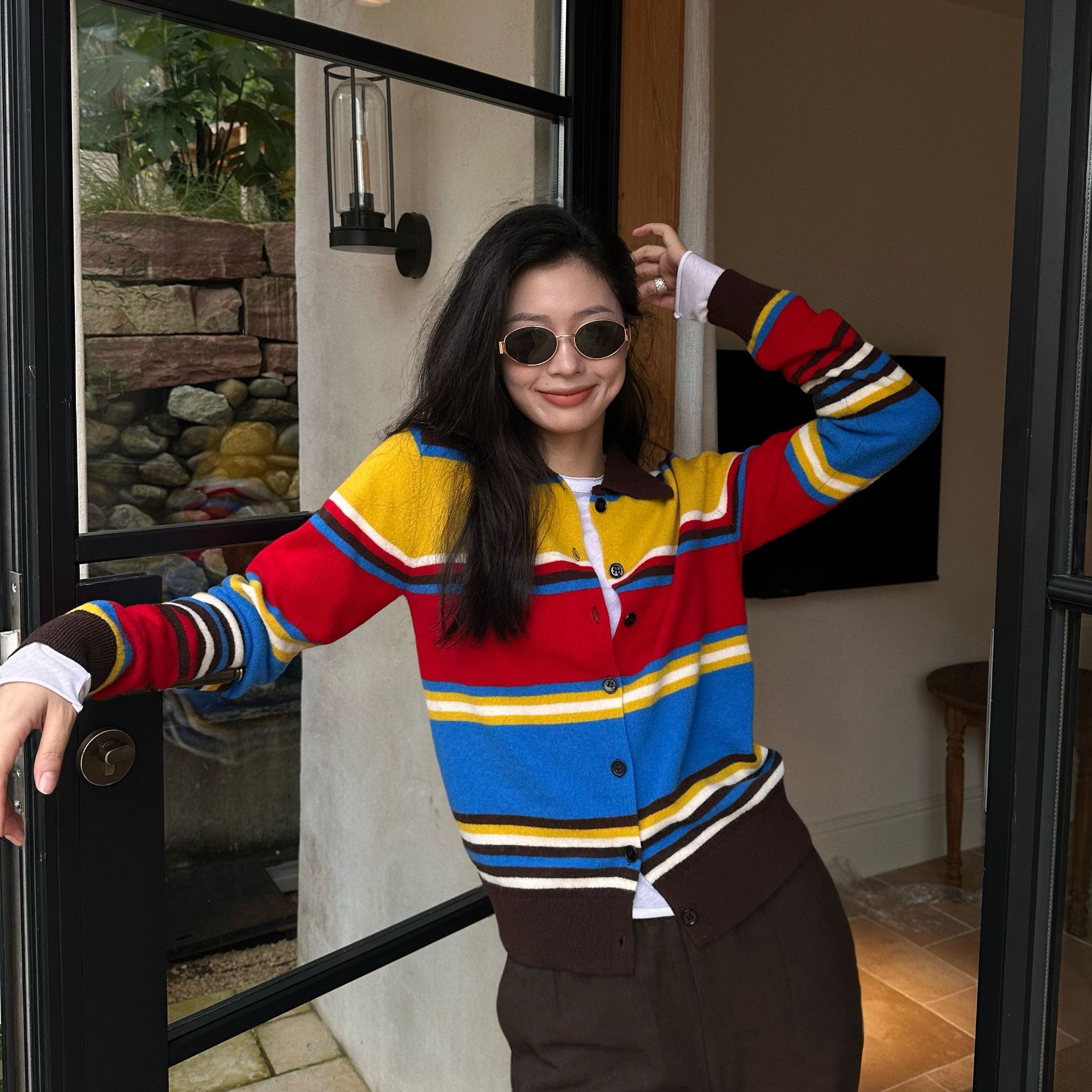 【低空森林】羊毛上衣设计感显瘦时尚气质长袖针织衫Y8508