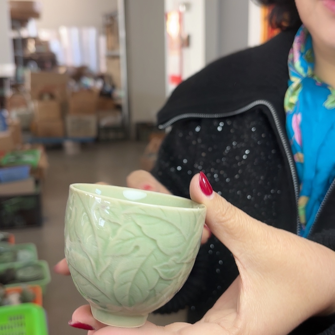 龙泉云间青瓷小米茶器