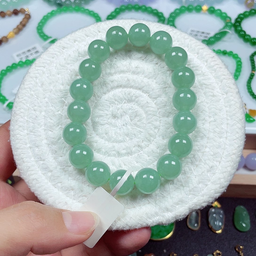 翡翠未镶嵌手链天然缅甸翡翠A货卡11.4