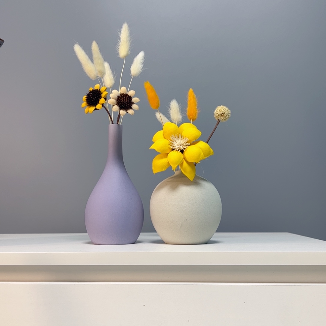 陶瓷花瓶景德镇手作陶瓷花瓶摆件无孔