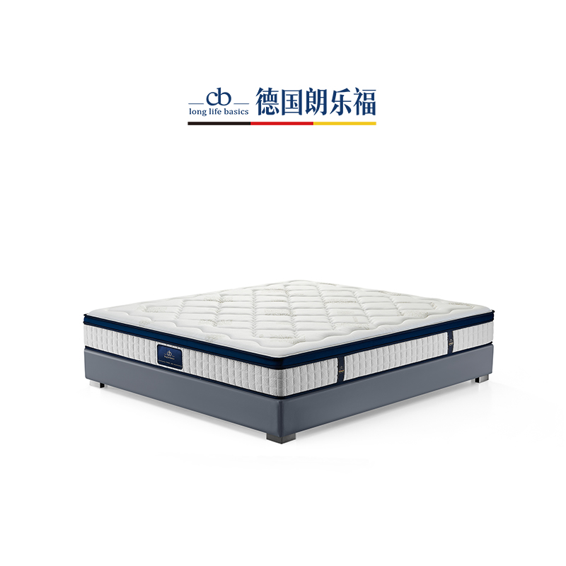 朗乐福透氧0胶绵乳胶独立弹簧床垫主卧偏硬护脊芦荟层床垫 时光