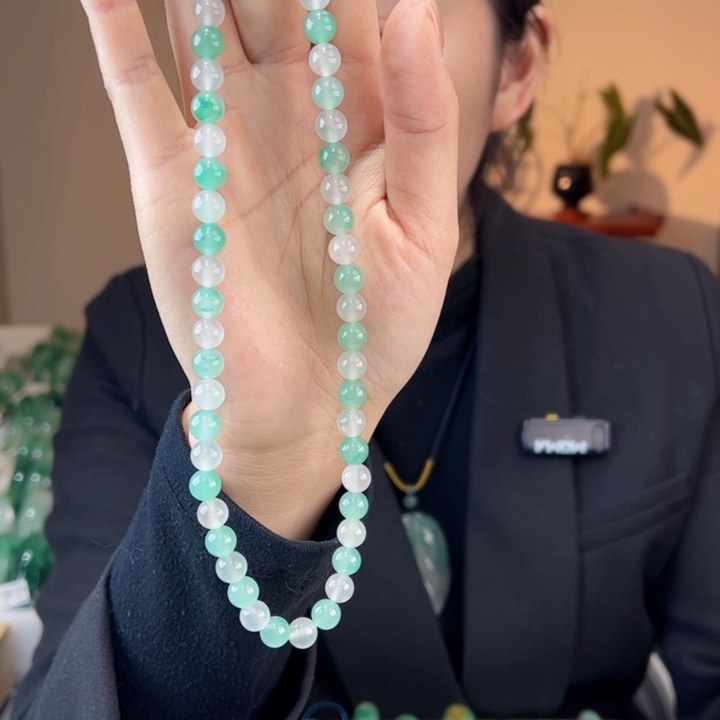 石英质玉项链未镶嵌8m m