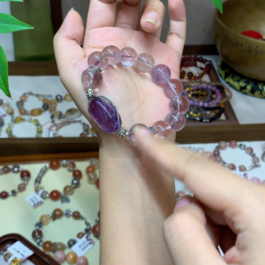 手链烟晶银S925镶嵌