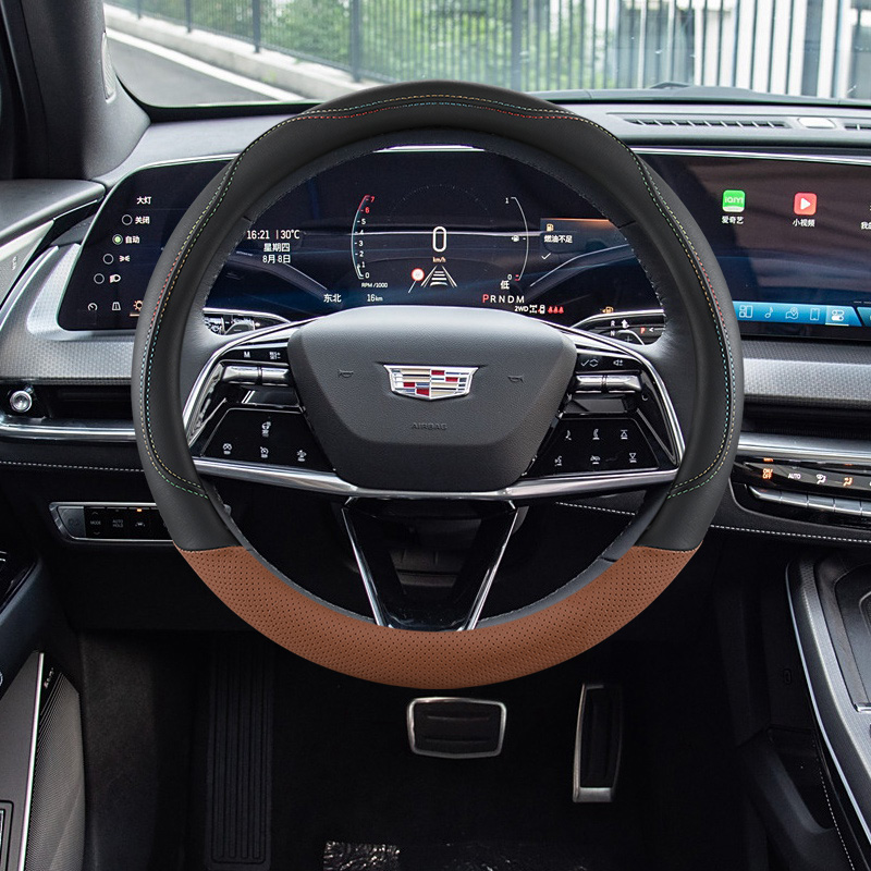 39凯迪拉克ct5 xt5 xt4 xt6 ct6方向盘套皮款四季通用汽车手把套