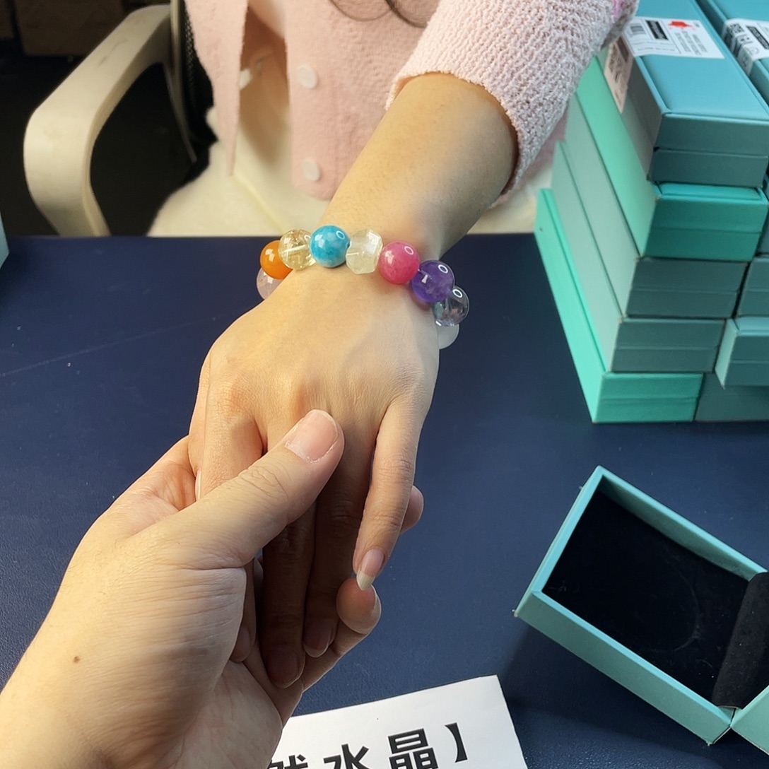 水晶银S925镶嵌手链