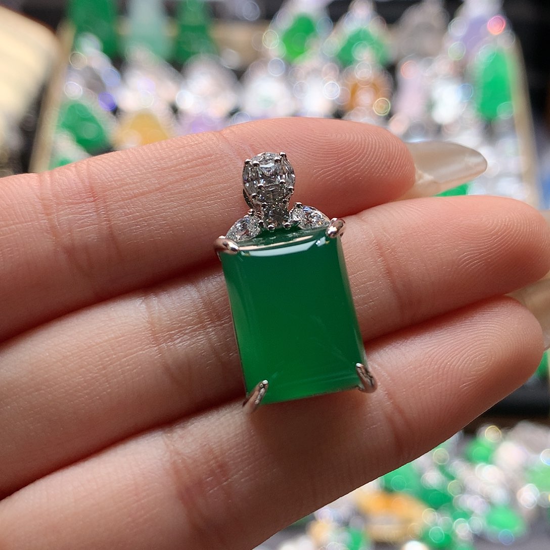 玛瑙/玉髓颈饰银S925镶嵌