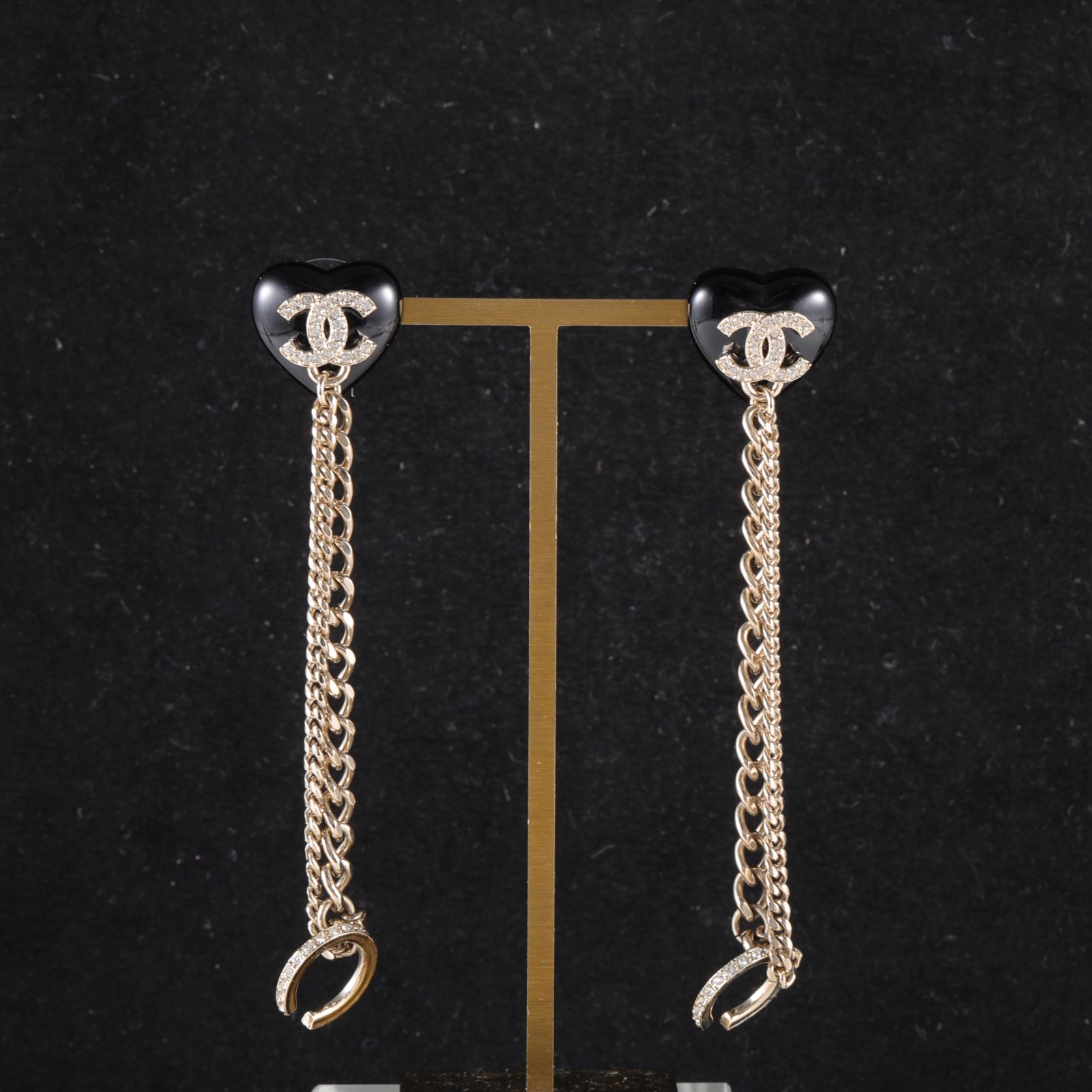 99新 Chanel/香奈儿 【活动黑黑】22B 22款 耳链带耳夹特别款