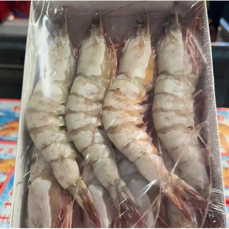 海鲜冷链发深海野生大对虾8只/盒2斤装