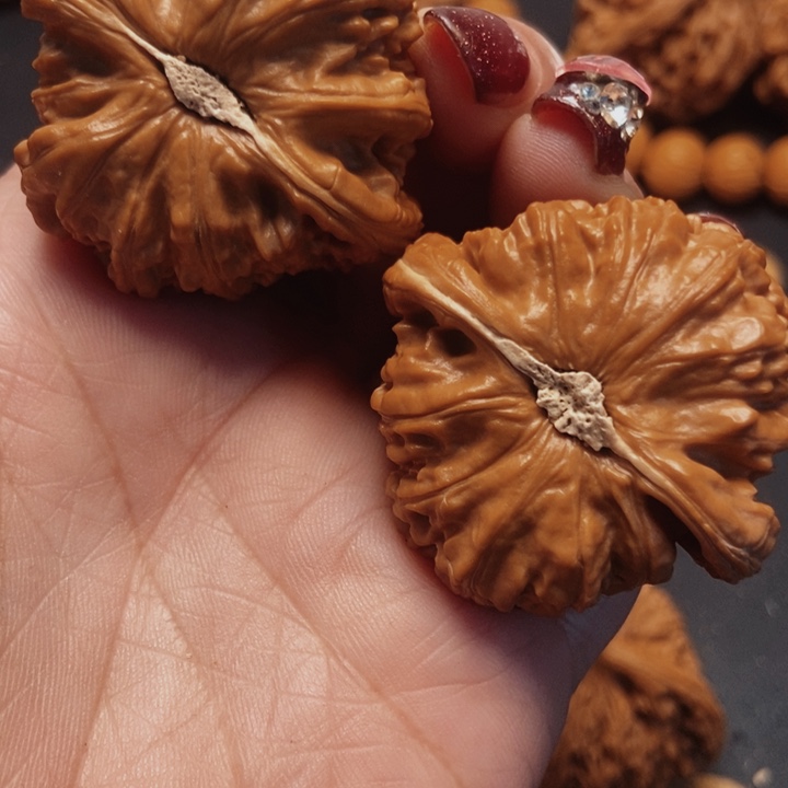 文玩核桃吊坠白狮子