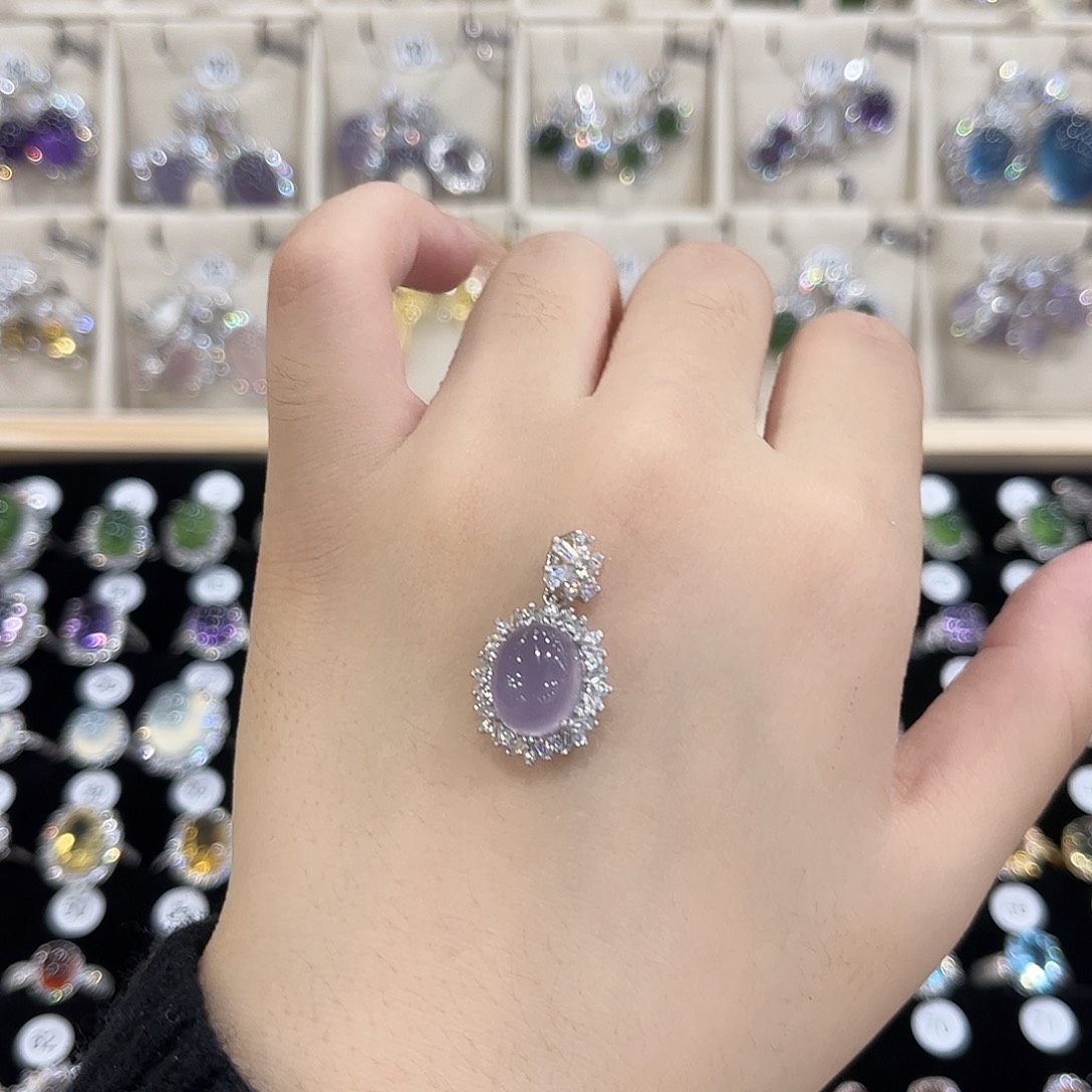 一***情颈饰银S925镶嵌萤石