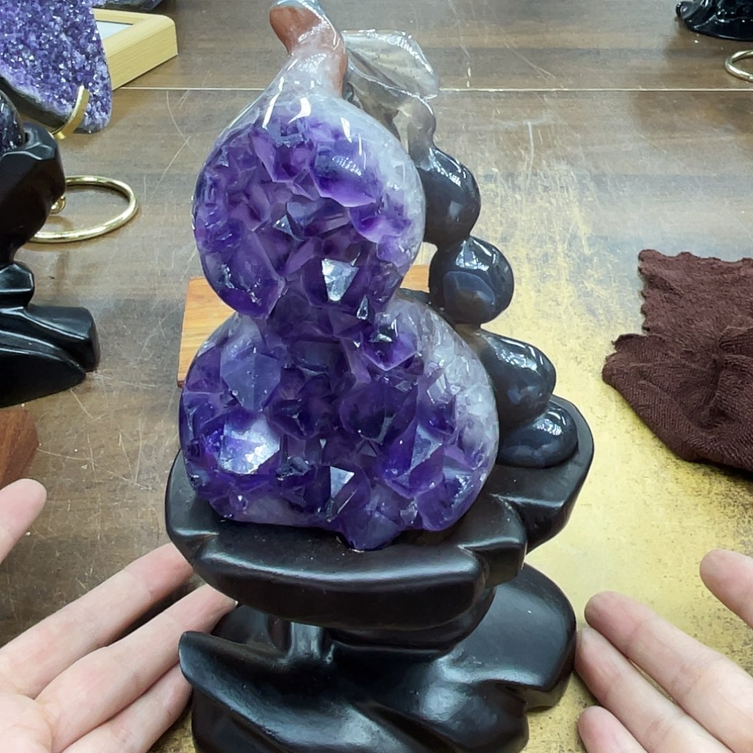 紫晶未镶嵌摆件晶体