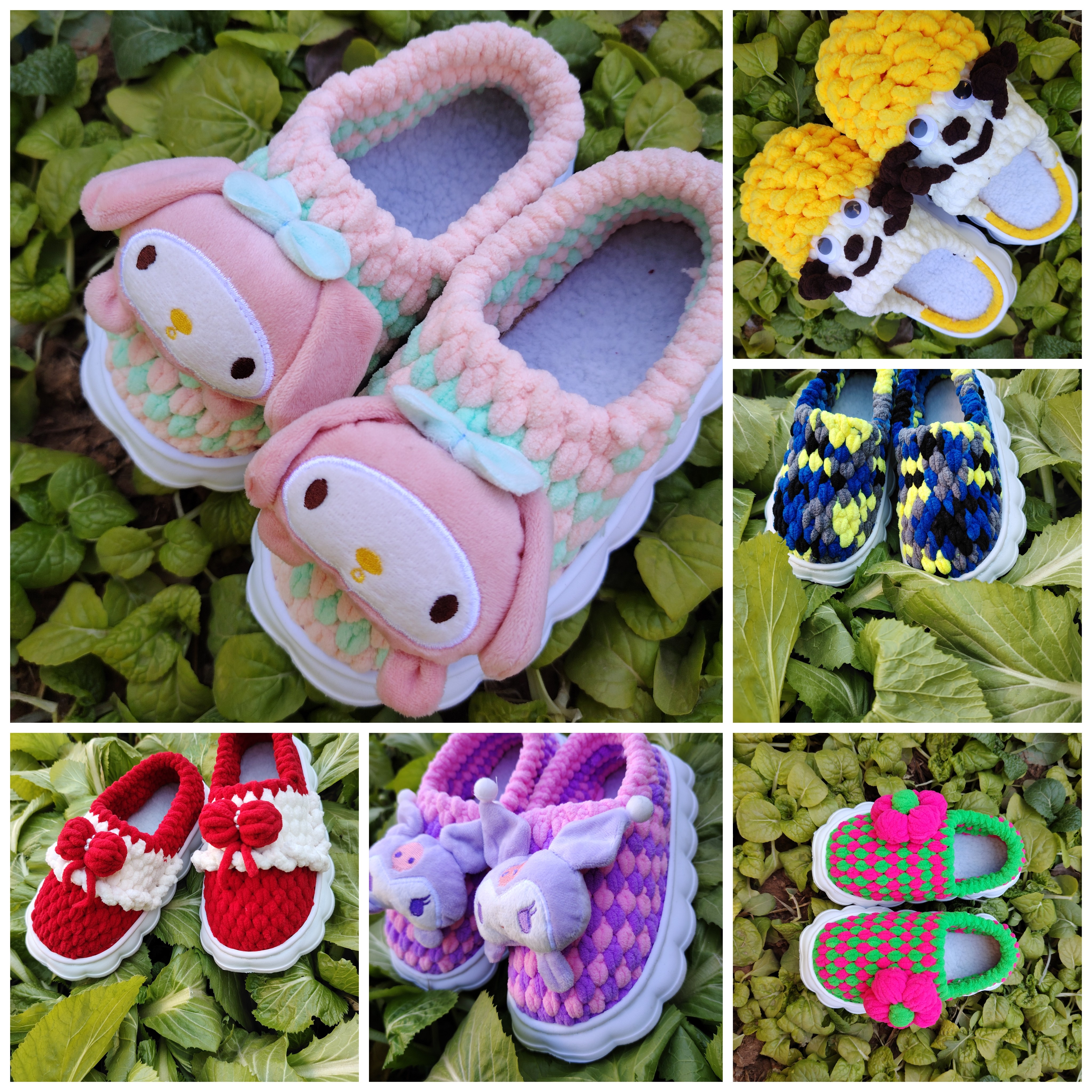 （成品定制）孺子牛鞋底冬季居家拖鞋手工编织