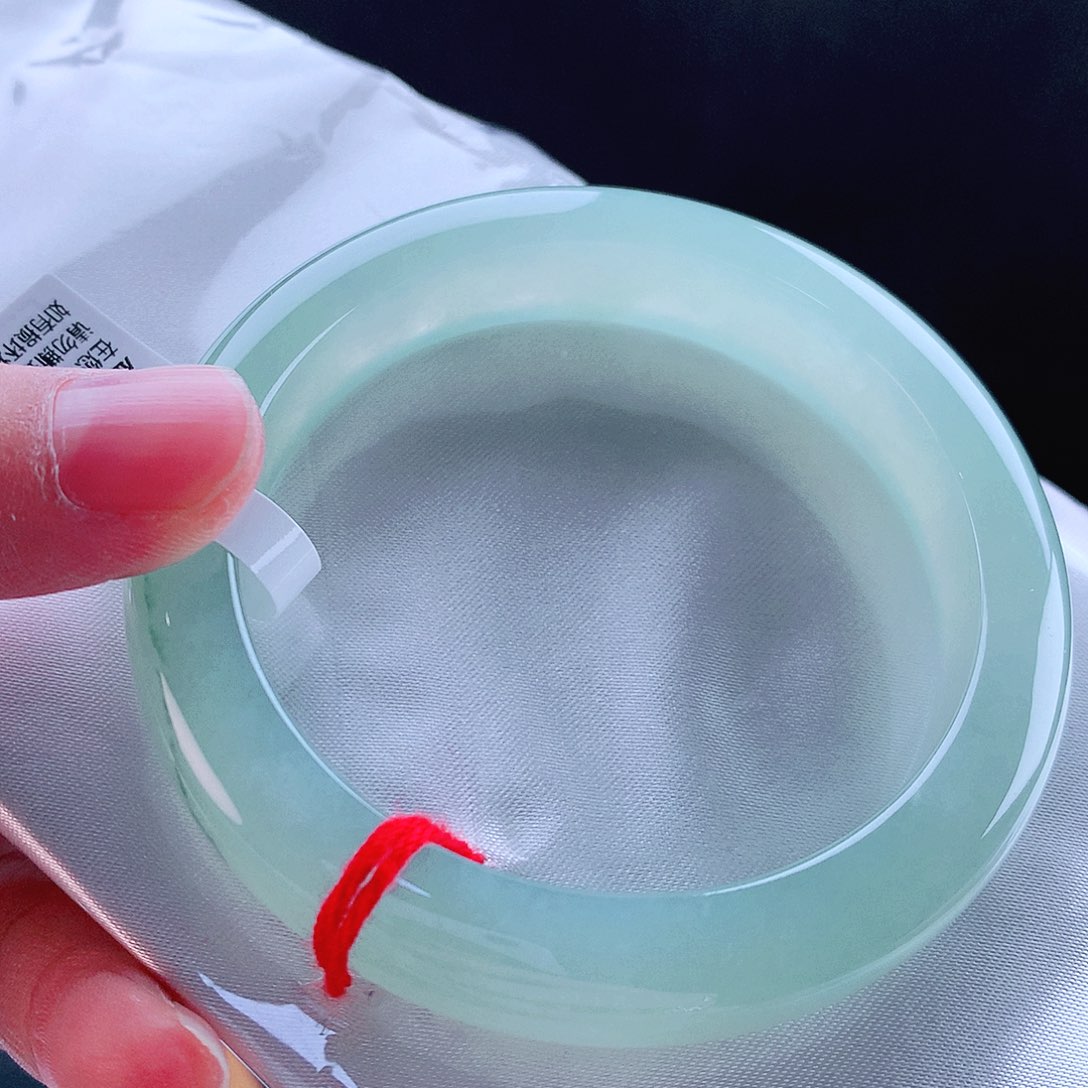 未镶嵌手镯翡翠55冰胶绿