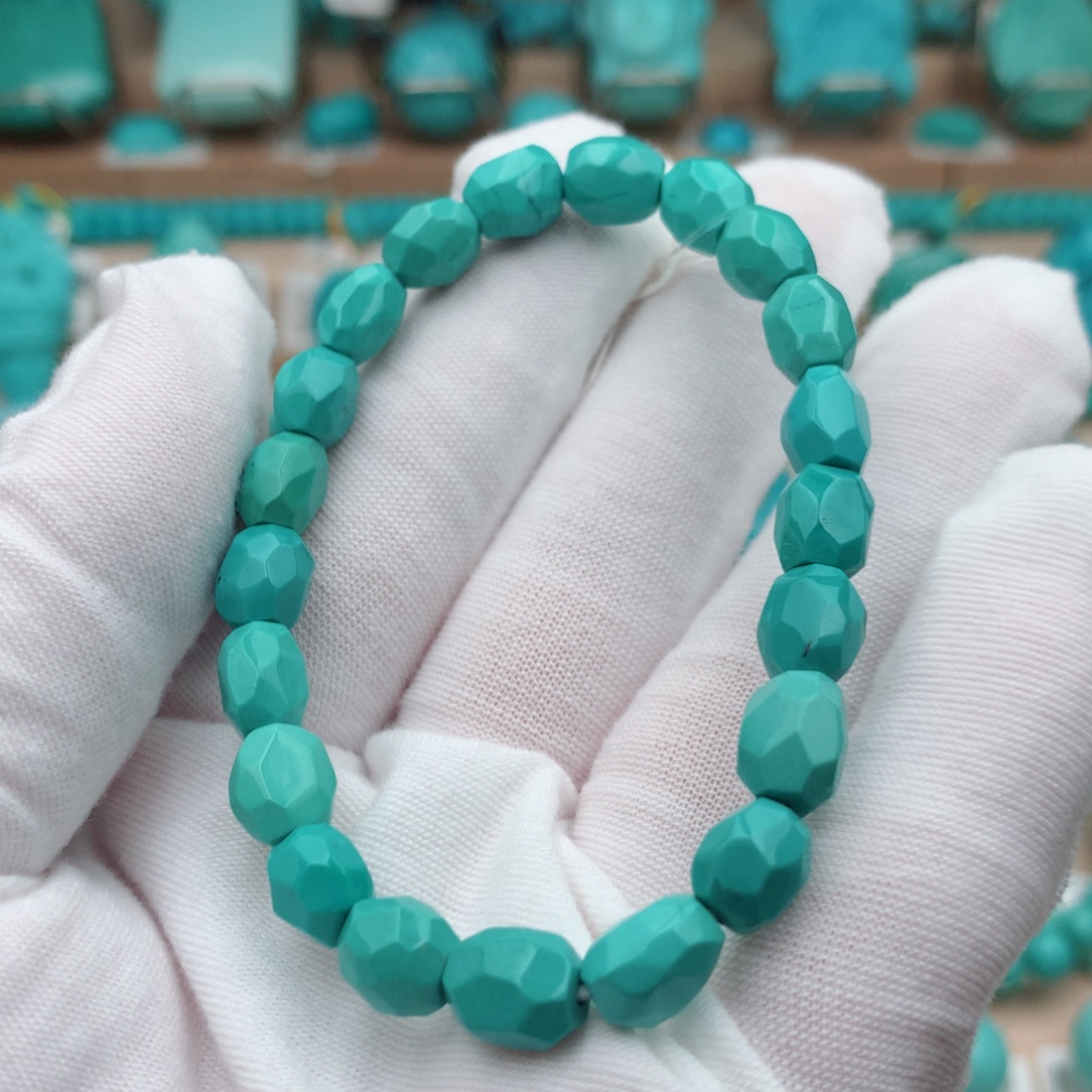 未镶嵌绿松石珠宝奇石7mm