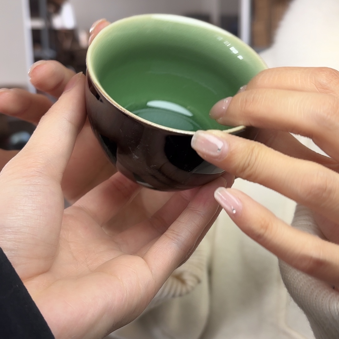 龙泉云间青瓷小米茶器