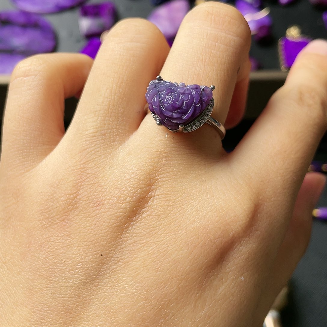 苏纪石（舒俱来）戒指银S925镶嵌