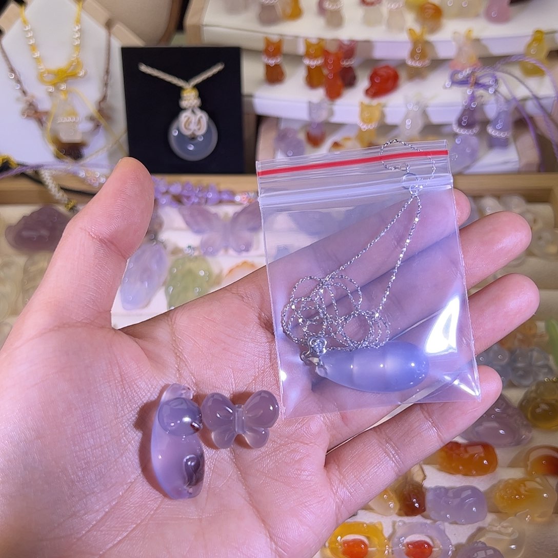 猜***壳玛瑙/玉髓未镶嵌项链