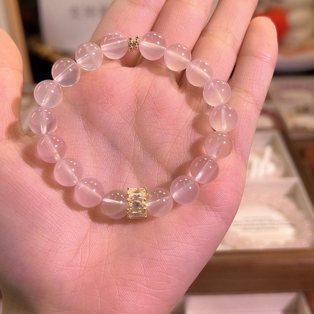 水晶手链未镶嵌粉水晶