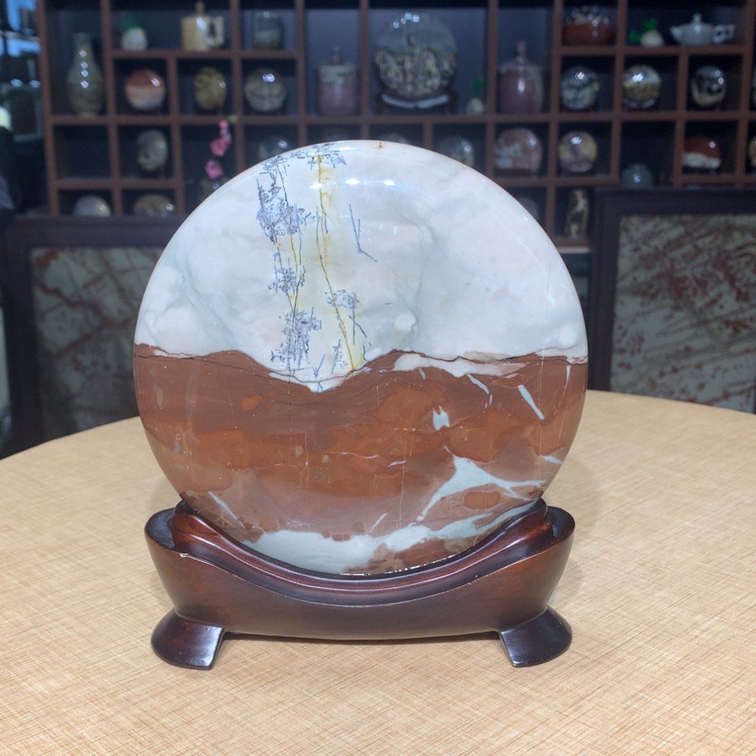 紫砂，广西国画石摆件，收藏观赏