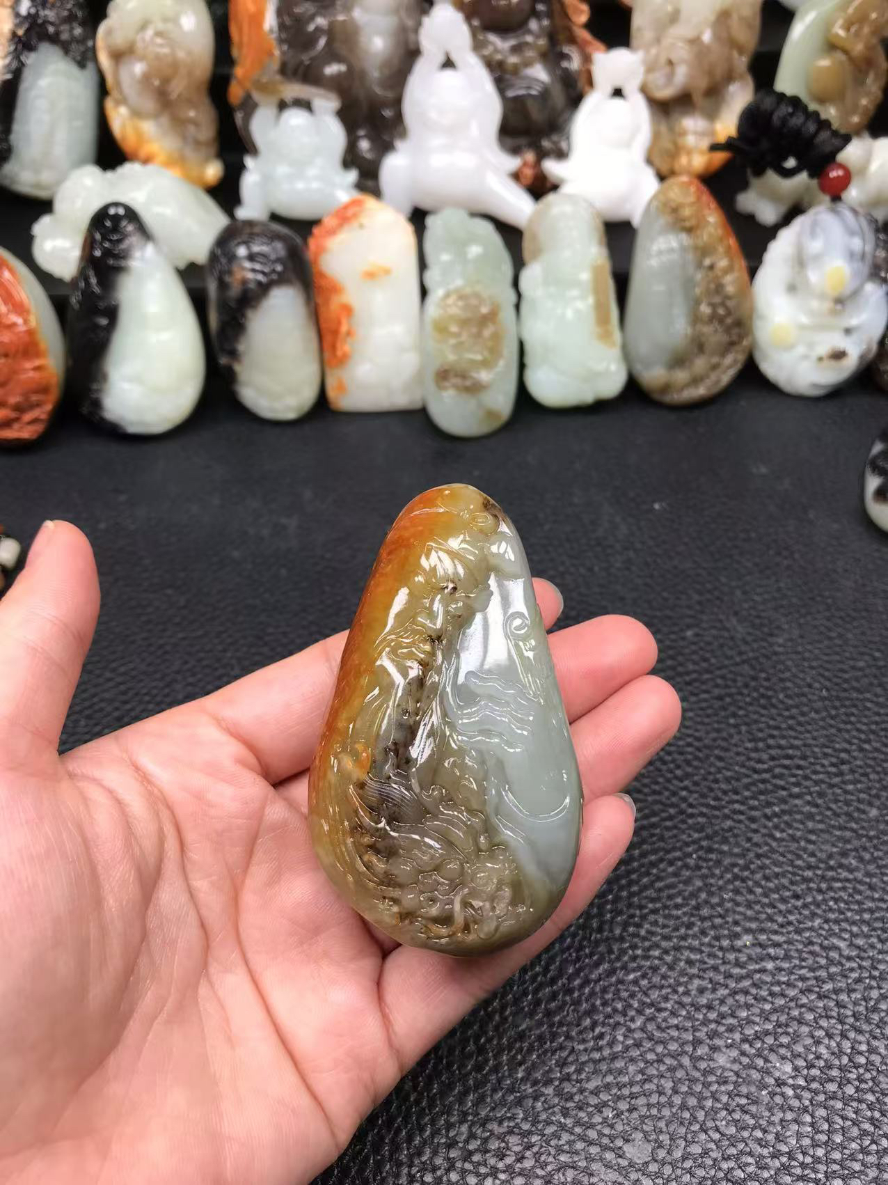 和田玉关公，实物漂亮