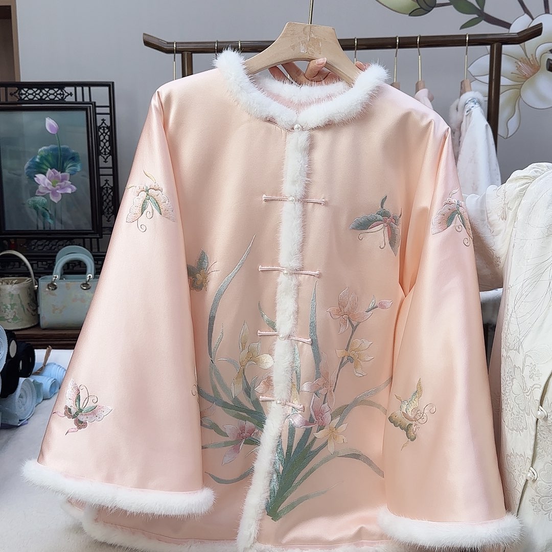 刺绣3上新苏绣棉服胸围106