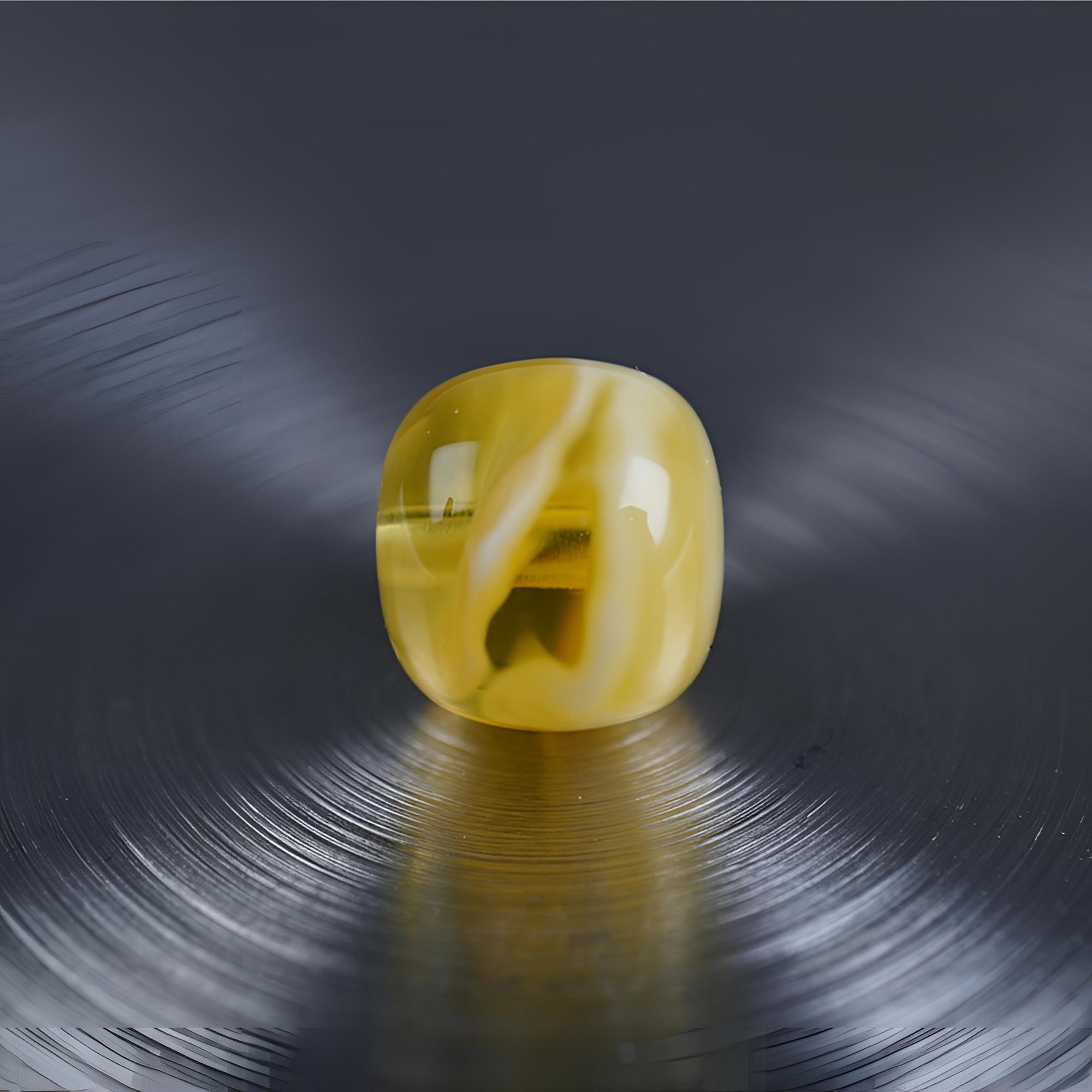 金白透溶洞妖花老型尺寸9.8*9mm琥珀蜜蜡文玩搭配