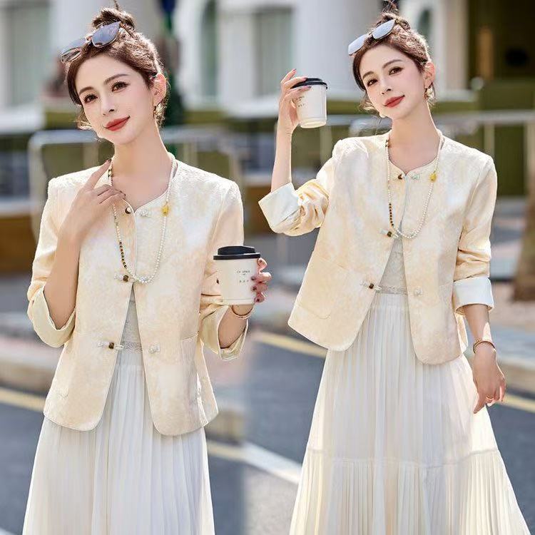 秋冬加棉季新款外套女时尚显示新中式小香风春秋显瘦气质