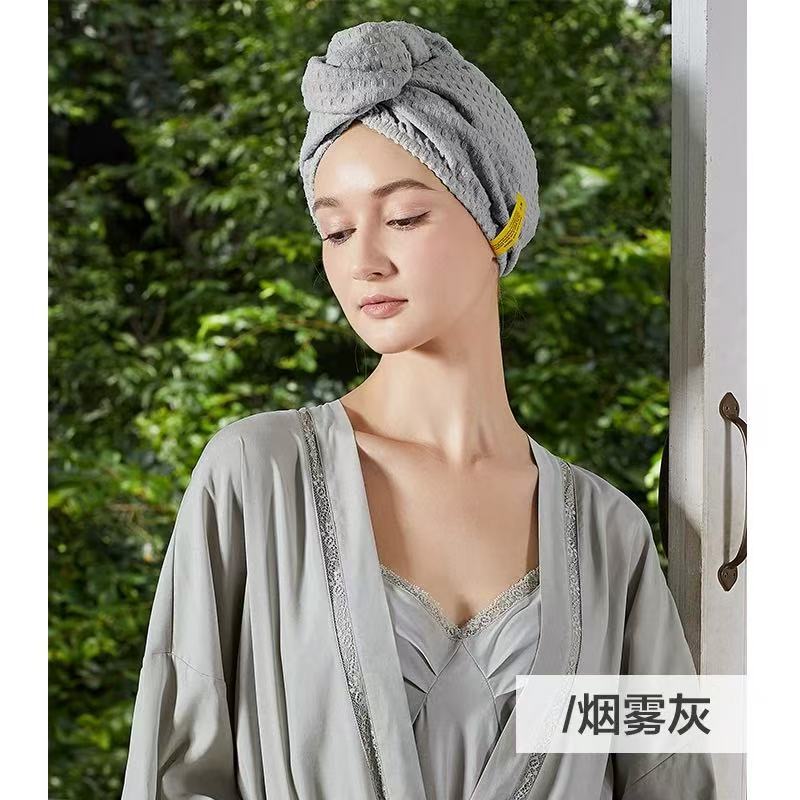 焦X干发帽超强吸水速干干发巾女包头巾擦头发毛巾华夫格