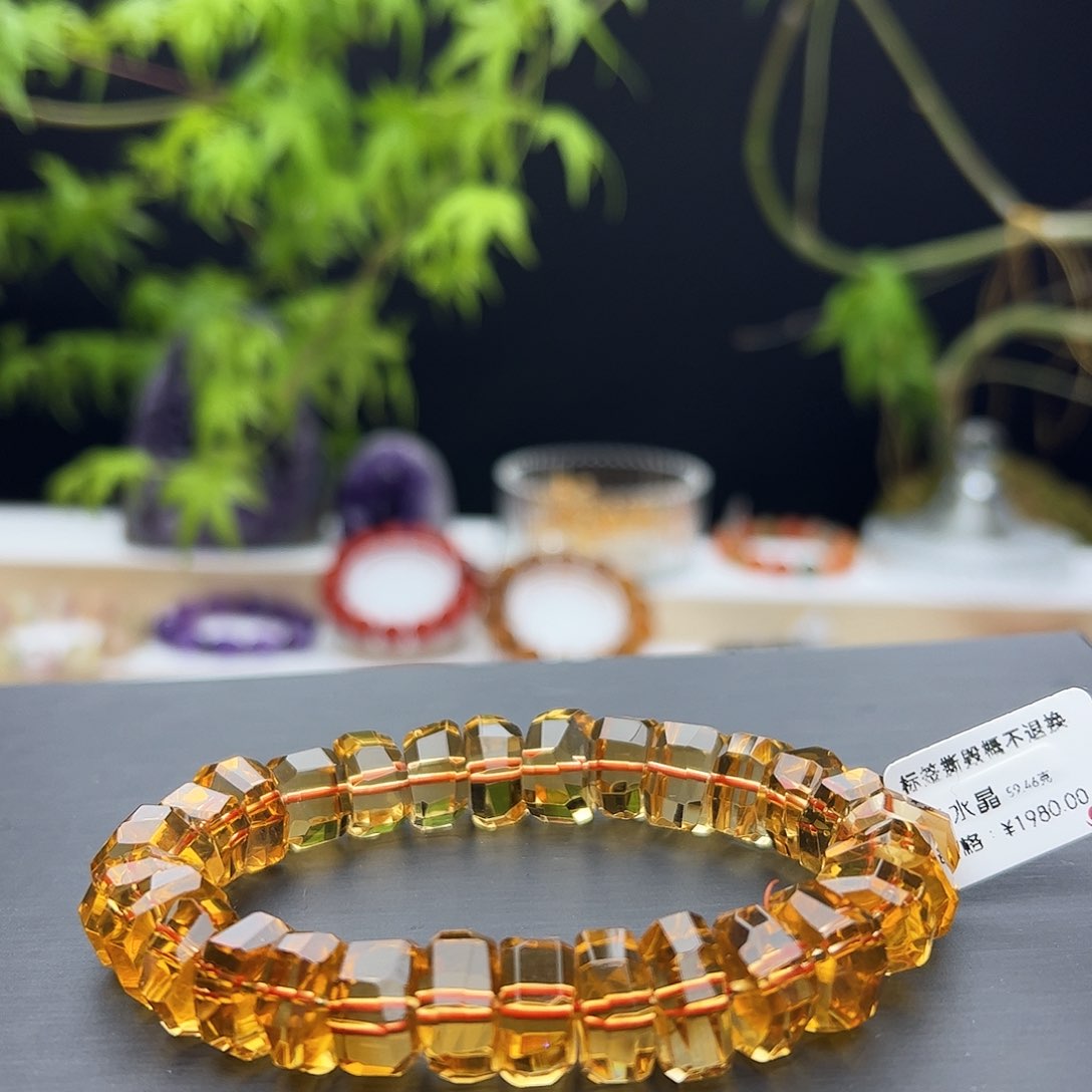 水晶手链未镶嵌黄水晶54.46