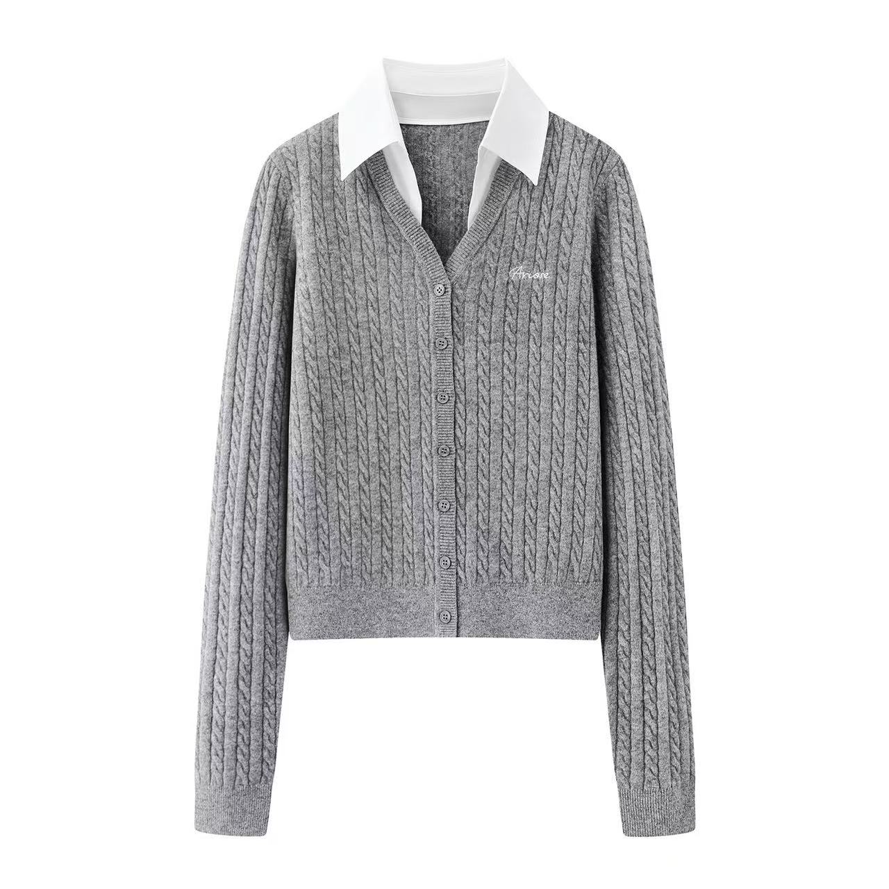 【商场同款】2026春季新休闲假两件针织衫毛衣上衣女1150