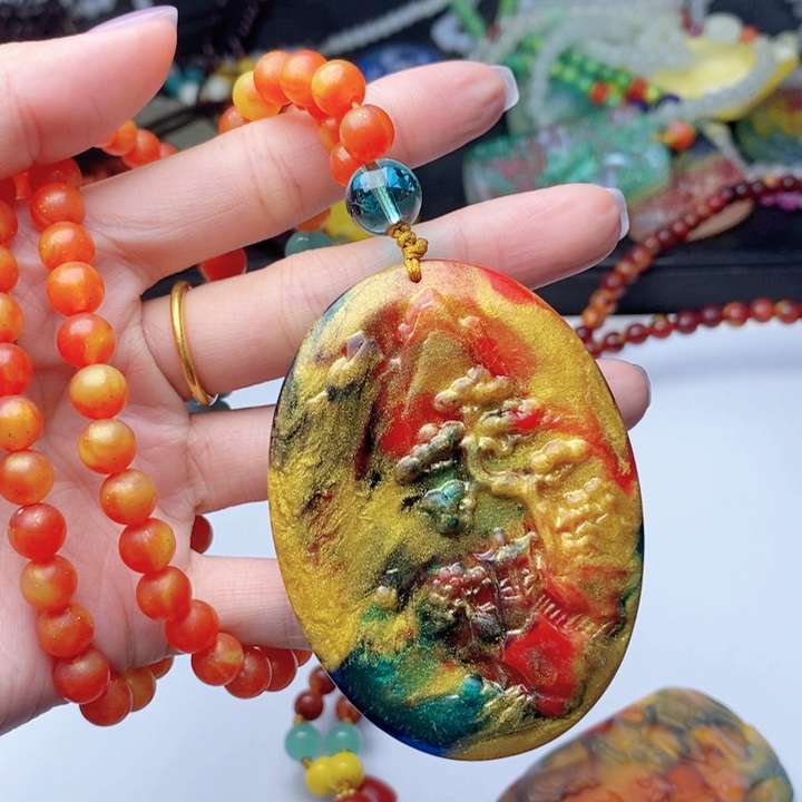 蜜蜡颈饰未镶嵌231套装