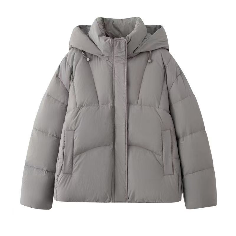 MM商场同款2025冬季新款宽松短款连帽保暖羽绒服外套女0781
