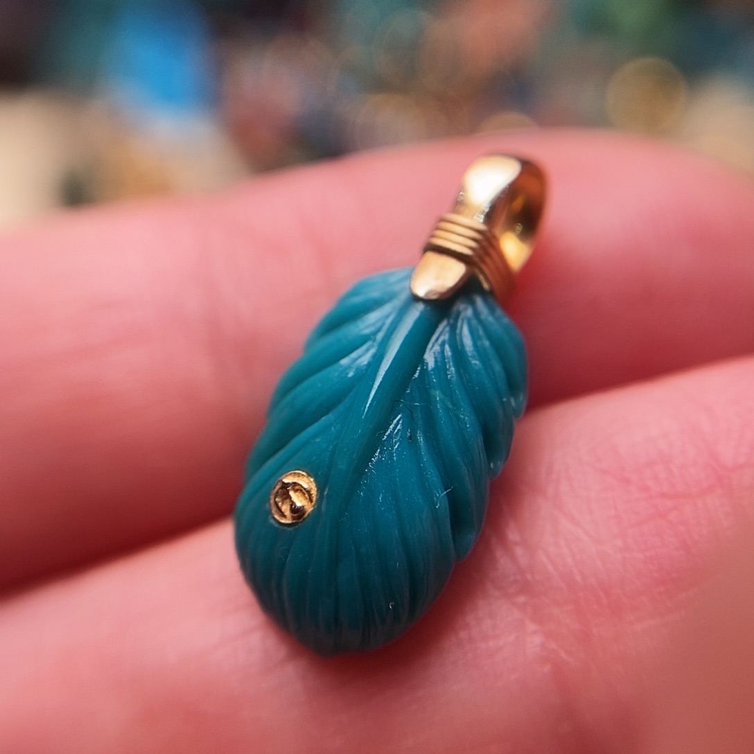 绿松石配饰18K金镶嵌