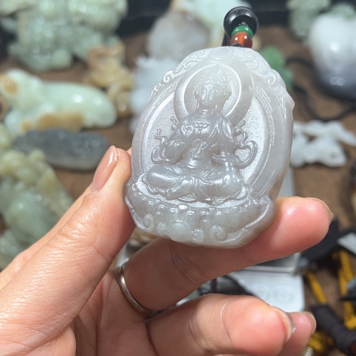 【闪购商品】和田玉吊坠银S925镶嵌