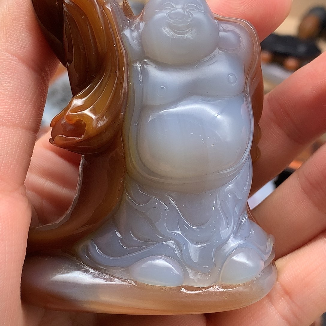 未镶嵌吊坠(赠链)玛瑙/玉髓牛*