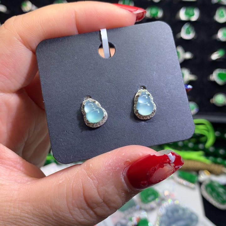 【闪购商品】翡翠戒指银S925镶嵌天然翡翠