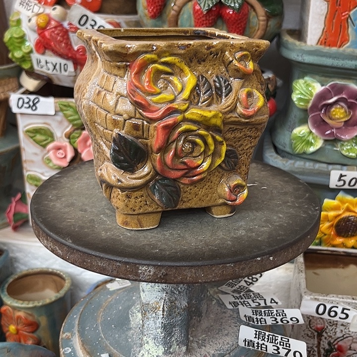 粗陶材质多肉花盆