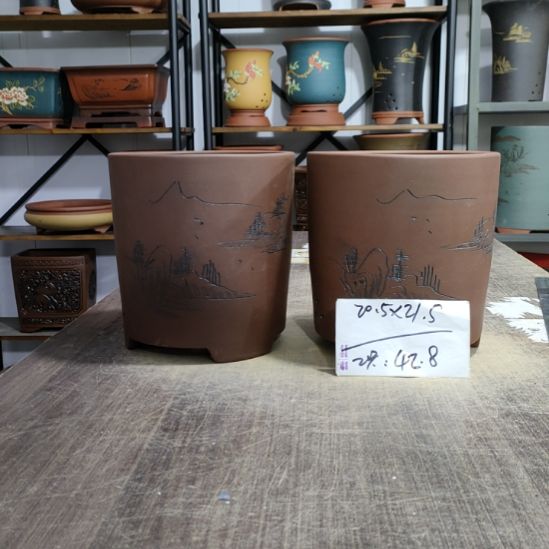 紫砂花盆库存尾货清仓