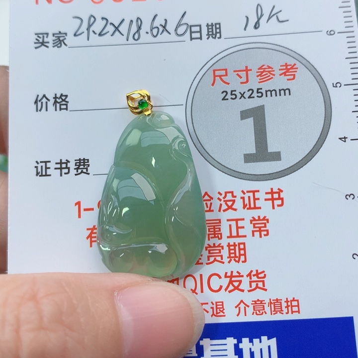 翡翠颈饰未镶嵌吊坠